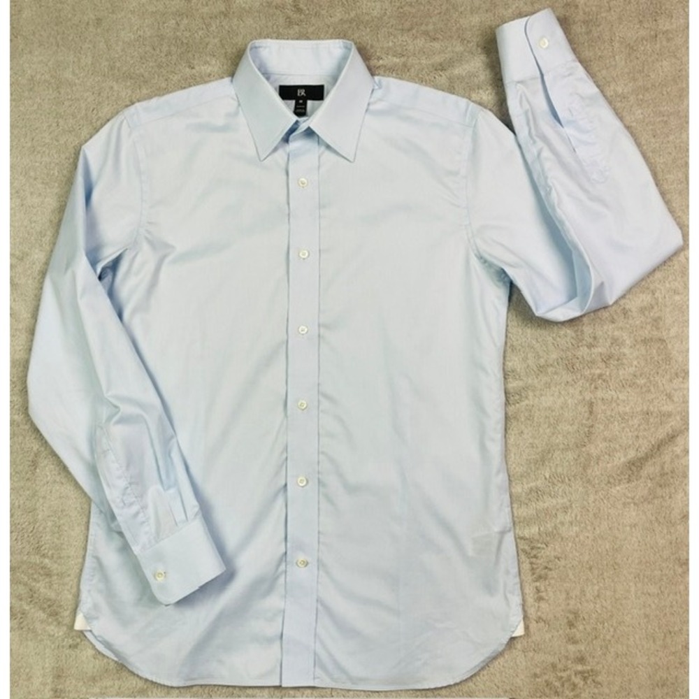 Banana Republic Dress Shirt Mens M Light Blue Excellent Slim Fit Button Down